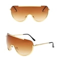 thumbnail image 4 of Oversized Sunglasses For Women Single Lens One Piece Blue Lens Luxury Style, 4 of 9