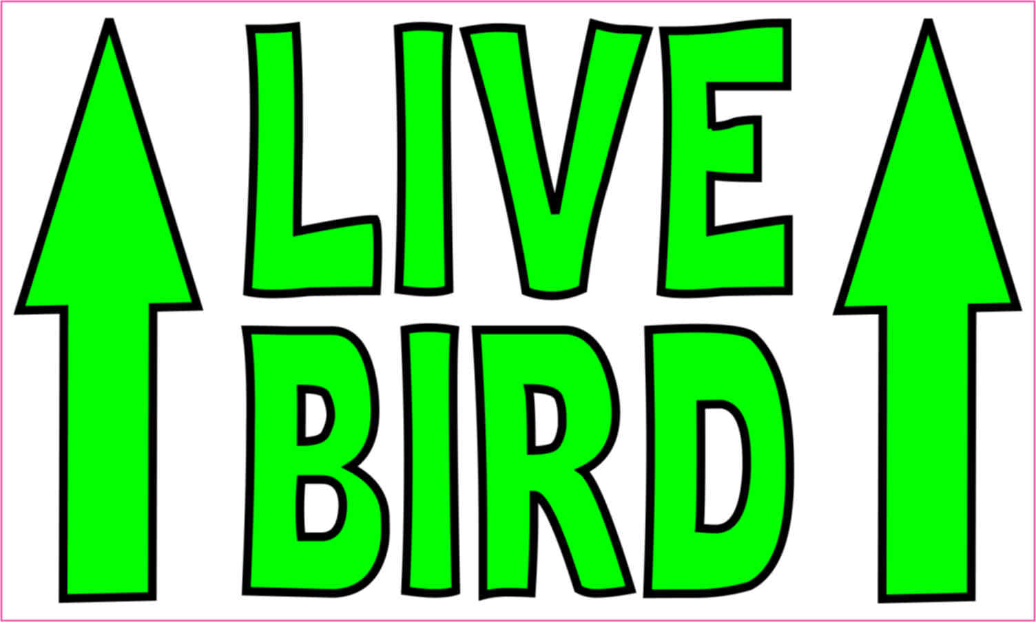 5in x 3in Live Bird Sticker Vinyl Animal Sign Decal Animal Cage