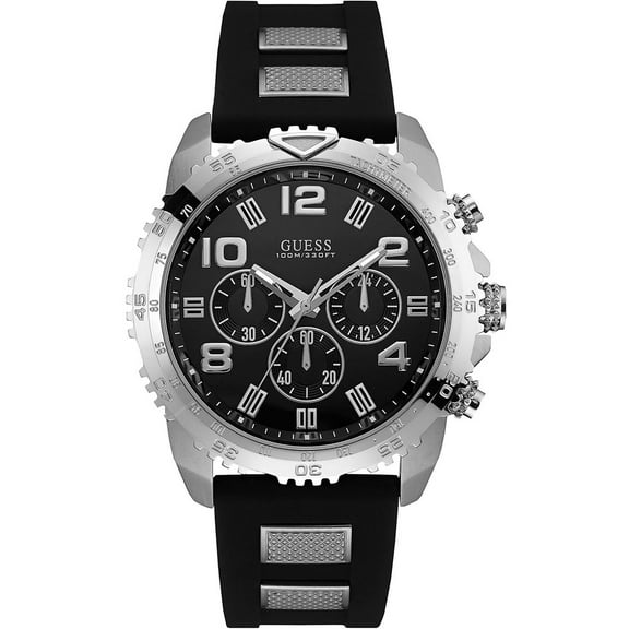 Guess Men U0599G3 Chronograph Dial Silicone Band Watch