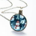 thumbnail image 6 of Christmas Snowman Necklace Personalized Custom Photo Round Pendant Adjustable Stainless Steel Necklaces with Gift Box for Men Women Mothers Valentine's Jewelry Gift, 6 of 6