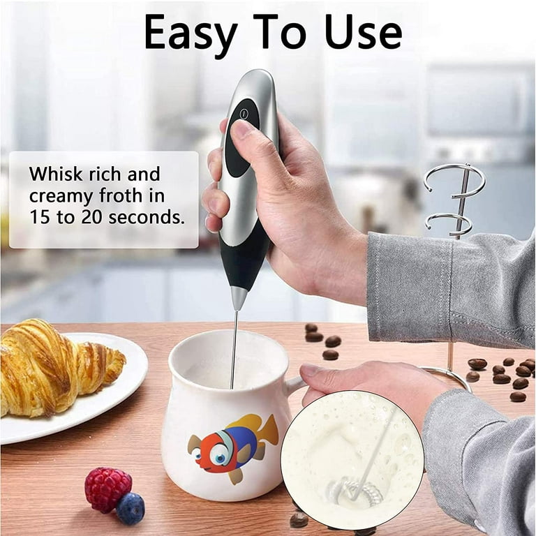 Original Milk Frother Handheld Foam Maker for Lattes - Whisk Drink Mixer  for Coffee, Mini Foamer for Cappuccino, Frappe, Matcha 