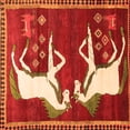 thumbnail image 1 of Ahgly Company Indoor Square Animal Orange Traditional Area Rugs, 5' Square, 1 of 1