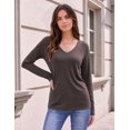 thumbnail image 6 of Zeagoo Basic T-Shirt for Womens Long Sleeve V Neck Tops Dressy Casual Shirts Fall Trendy, 6 of 6