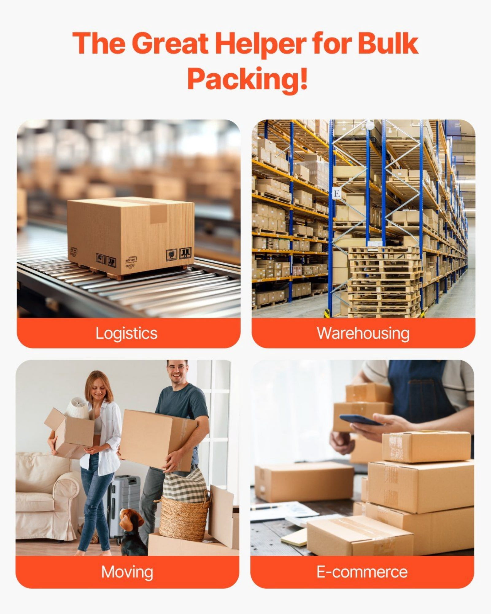 Heavy Duty Clear Packing Tape - 18 Rolls, 65 Yards Per Roll (2.7 Mil Thick) - Strong Adhesive Shipping Tape for Boxes, Moving & Packaging - Crystal Clear, Weather Resistant