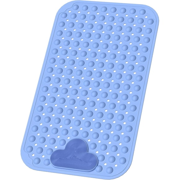 Shower mat non-slip anti-mold, 70 x 40 cm TPE material shower mat non-slip with foot massage, safe non-slip shower mats for shower