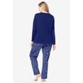 thumbnail image 2 of Dreams & Co. Plus Size Long Sleeve Knit PJ Set, 2 of 6