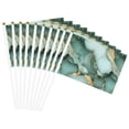 thumbnail image 4 of Handheld Flag Double-Sided Hand Waving Flag 8.2×5.5in Used For Team Activities Or Decoration In Decorative Places Light Green Gold Marble Ten Piece, 4 of 8