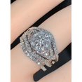 thumbnail image 3 of Midwest Jewellery 14K White Gold Engagement Ring and Band Set Round Solitaire Center 2.00ctw Infinity Sides 14.5mm Wide (6), 3 of 5
