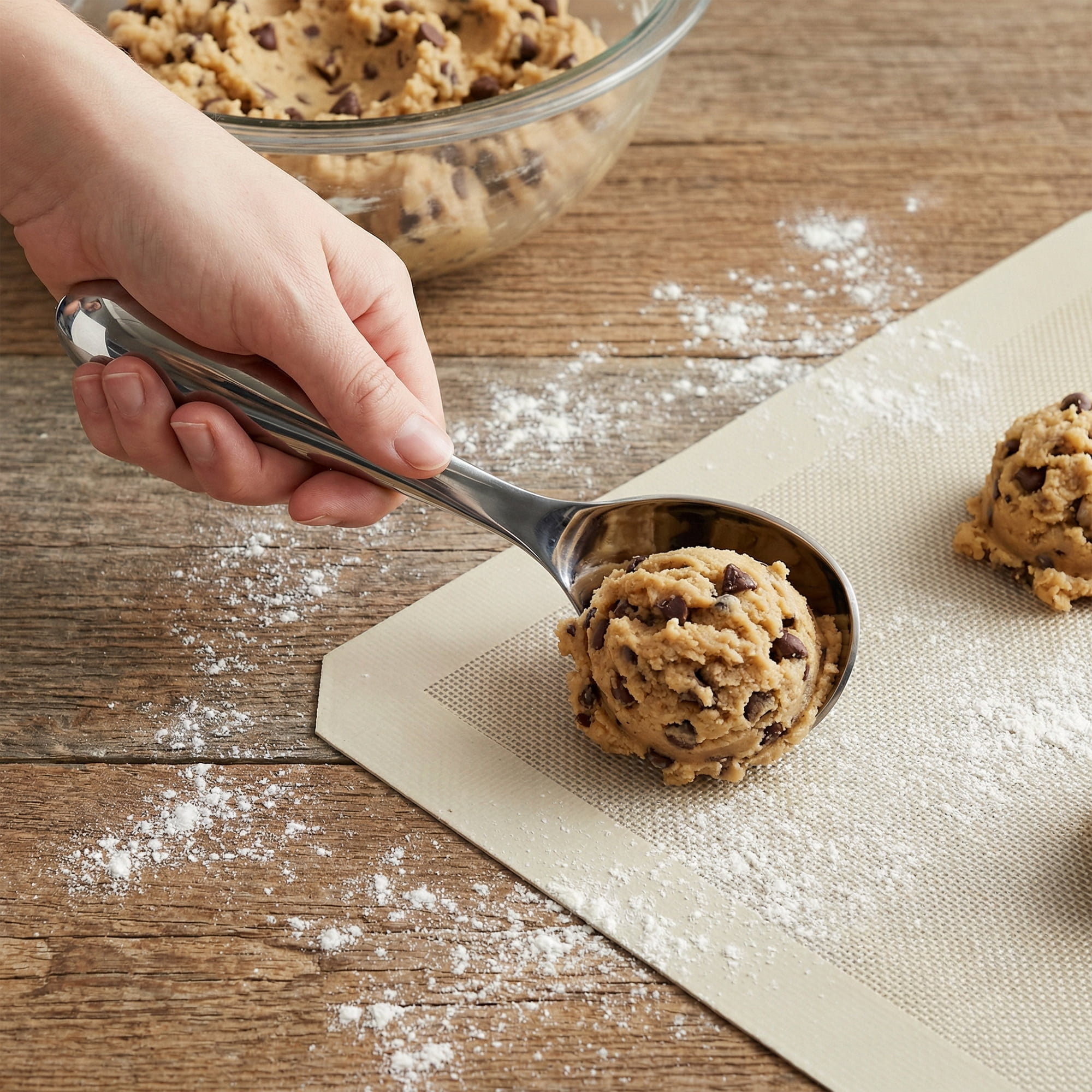 Unique Bargains Stainless Steel Ice Cream Scoop for Cookie Dough Silver 6.3in