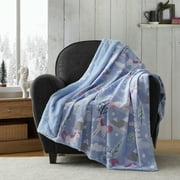 PAWZ by Bearpaw Kids' Unicorn Mountain Blue Polyester Throw, 50" x 60"