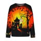 thumbnail image 3 of ICHUANYI Liquidación Halloween Mujer Cuello Redondo Impreso Suéter Suelto Manga Larga Sin Capucha Sudaderas ICHUANYI WER202308231665, 3 of 3