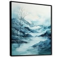 thumbnail image 2 of Designart "Lullaby By Mountain Lakes In Minimalism" Minimalism Floater Framed Wall Art Living Room, 2 of 5