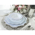 thumbnail image 3 of " OCCASIONS " 120 Pieces Bowls Pack, Heavyweight Disposable Wedding Party Plastic Bowls (14 oz Soup Bowl, Imperial White / Blue & Silver), 3 of 10