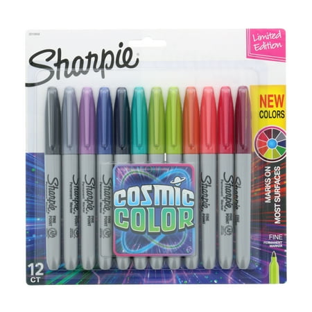 Sharpie Cosmic Colors Marker Set, 12-Markers, Fine - Walmart.com