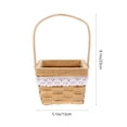 thumbnail image 2 of WEAVILUX Wooden Multi-functional Container Beige Hand Woven Flower Arrangement Basket for Mother's Day Valentine's Day, 2 of 6