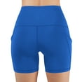 thumbnail image 4 of Karight Yoga Shorts with Pockets for Women High Waisted Biker Shorts Hide Tummy Running Work Gym Tight Pants Athletic Shorts, 4 of 5