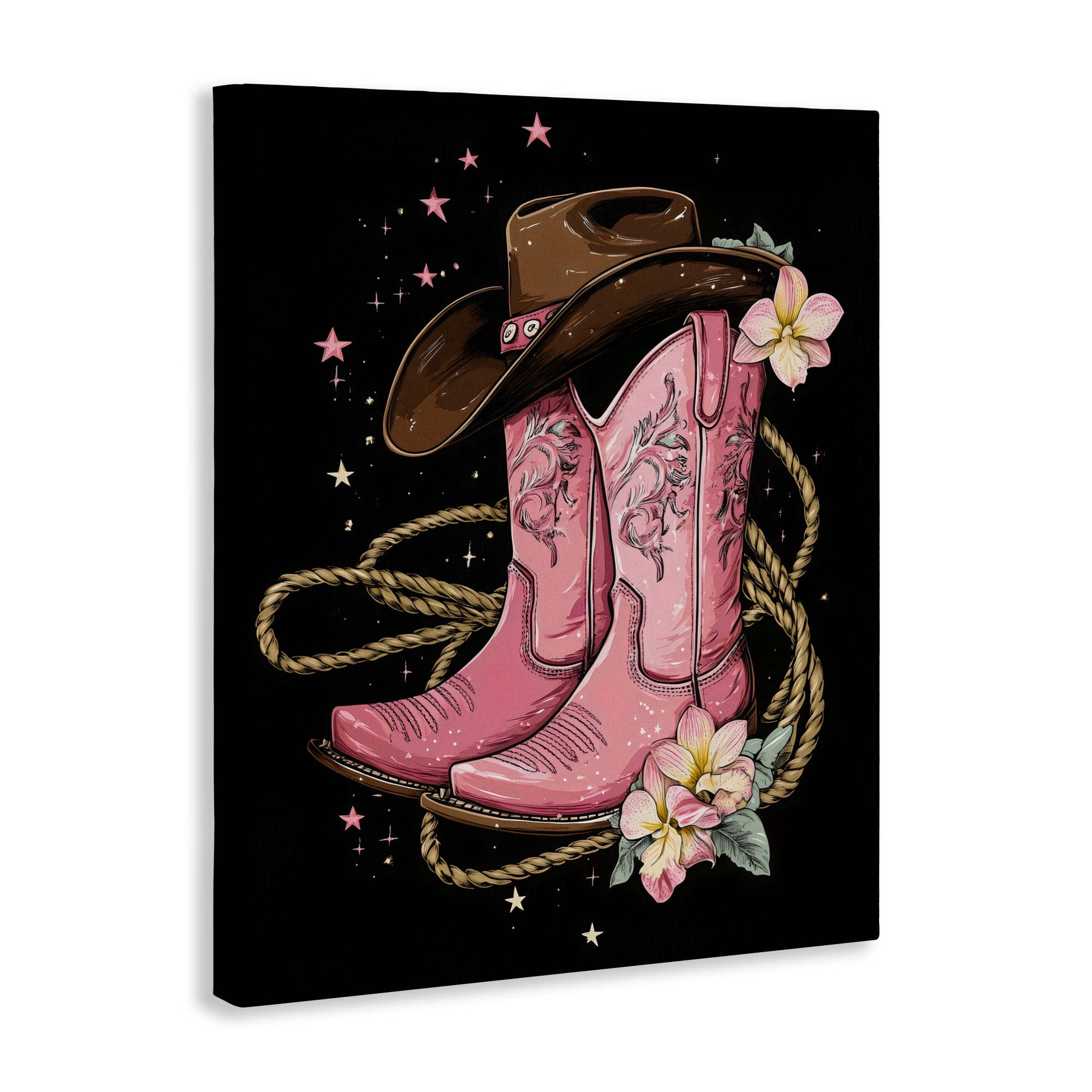 Stupell Industries Western Chic Pink Boots Canvas Wall Art, design by Creative Studio