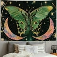 thumbnail image 2 of PRATYUS Green Butterfly Tapestry for Bedroom Luna Moth Wall Tapestry Aesthetic Moon Phase Tapestry Wall Hanging Celestial Stars Tapestry for Living Room Home Wall Decor Painting, 2 of 6