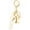 White Flower, variant on Gold Bubble Letter Keychain, Initial Bag Charms for Handbags, Cute Flower Purse Accessories for Women, Monogram Gift