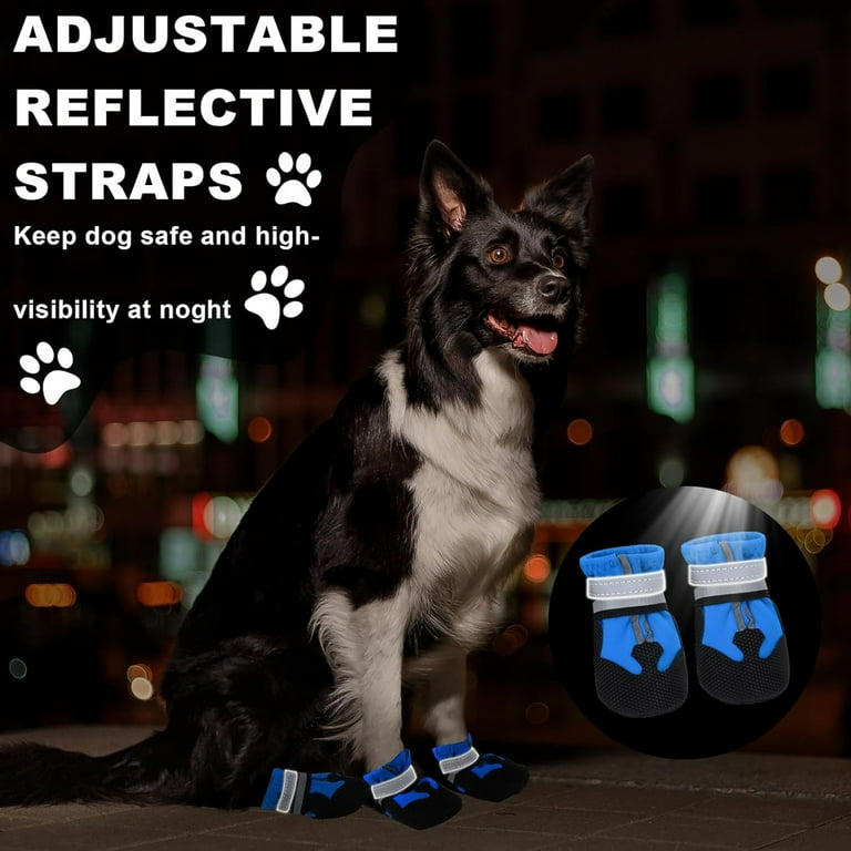 Dog Boots Neoprene Nonslip Rubber Sole Dog Shoes for Medium Large Dogs