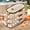 3tier, variant on Multi-Layer Rolling Storage Box for Refrigerator - Plastic Automatic Stackable Egg Organizer with Clear PET Door - Space Saving Kitchen Food Container for Eggs, Vegetables, Small Items - Single Unit