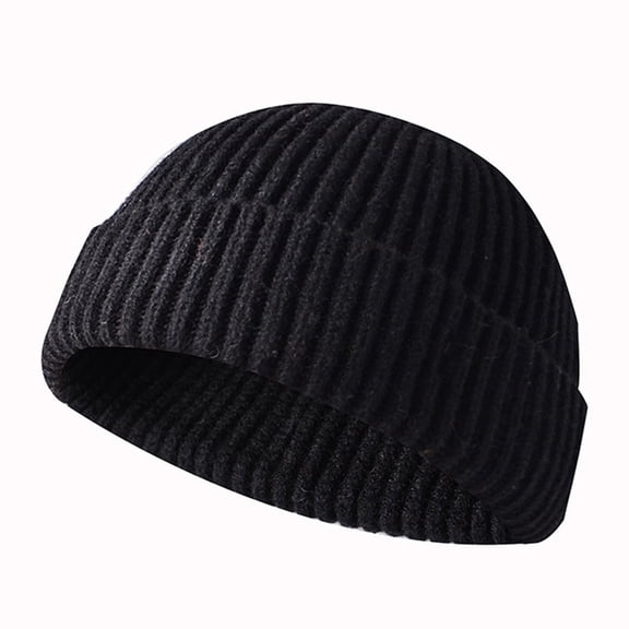 Valora Acrylic Winter Knit Hat Warm Caps For Women Men Baseball Casual Black Black