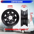 thumbnail image 4 of GARVEE 2 Pack 4.80-12 4.80x12 480-12 4.80-12 Trailer Tires with 12 in Rims, 5 Lug on 4.5 in, Load Range C, 6PR , Black, 4 of 9