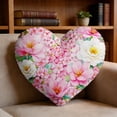 thumbnail image 4 of SLYNSHome Flower Printed Heart Pillows Love Heart Shaped Pillow Faux Rabbit Throw Pillows Home Decoration, 4 of 9