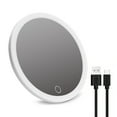 thumbnail image 1 of Visland 20X Magnifying Mirror with 3-Color LED Light Suction Cup Dimmable USB Rechargeable Portable Travel Handheld Men Women Makeup Vanity Mirror, 1 of 8