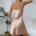 thumbnail image 2 of Women Nightdress Sleepwear Silk Stain Spaghetti Strappy Nightgown Pajamas, 2 of 5