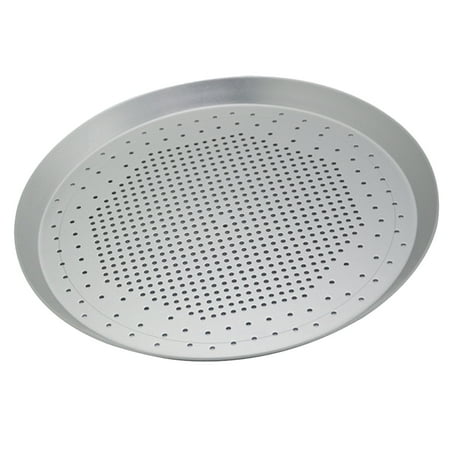 

1Pc Durable Round Shaped Pizza Board Dishes Chopping Board Western Bread Steak Tray (Silver)