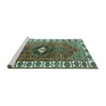 thumbnail image 2 of Ahgly Company Machine Washable Indoor Rectangle Persian Turquoise Blue Traditional Area Rugs, 2' x 4', 2 of 4