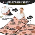 thumbnail image 3 of Pink Football and Drinks Pattern Toddler Nap Mats for Kids Preschool,Sleeping Mat Bag or Kids,Toddler Sleeping Bag,Toddler Nap Mat or Daycare, 3 of 6