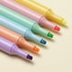 thumbnail image 2 of XmhyTop Resaltadores estéticos con colores suaves variados, 6 piezas de marcadores de punta biselada de colores pastel, escritura suave, secado rápido, marcadores para diario y dibujo, 2 of 2