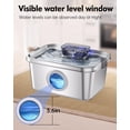 thumbnail image 7 of 2 Gal Stainless Steel Dog Water Fountain with Big Window, Super-Quiet Pump for Large Dogs and Cats, 7 of 7