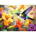 thumbnail image 1 of Rompecabezas VOLUVOLU, 500 piezas, con diseño de colibrí con forma de flor, 1 of 6