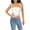 White, variant on Womens White Floral Sleeveless Crop Top Size: 2