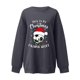 thumbnail image 3 of Gibobby Divertidas Sudaderas Mujer Otoño e Invierno Casual Navidad fútbol estampado pulóver sudadera manga larga Top cuello Rojoondo sudadera (Gris, L), 3 of 4