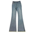 thumbnail image 1 of Gibobby Jeans dama Jeans acampanados de cintura alta Slim Slim Diseño simple y exquisito(Azul,M), 1 of 5