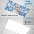 thumbnail image 4 of 4 Pack Funny Giraffe Bathing Fluorescent Light Covers for Ceiling Lights Shell Anchors Towel Modern Abstract Magnetic Ceiling Light Covers Overhead Light Filters for Office Classroom Home, 4 of 9