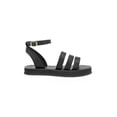 thumbnail image 2 of Sandalia Plana Color Negro Ajuste Al Tobillo Con Hebilla Mundo Terra 030179, 2 of 3