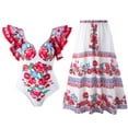 thumbnail image 1 of Birdeem Maillot de Bain une Pièce Aguichant à Fleurs Rétro pour Femmes avec Robe, 1 of 10