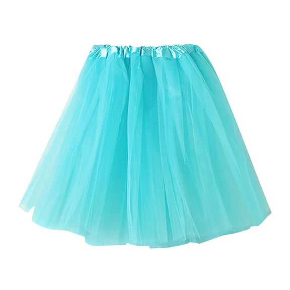 MIXUE Skirts For Women Summer Mesh Solid Color Pleated Tutu Elastic Waist A Line Fashion Mini Skirt Streetwear,Green,One Size