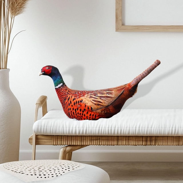Peluche de animal de simulación, muñeco de peluche, almohada decorativa, juguetes abrazables para niños, divertido cojín de peluche para niños, niñas Faisán