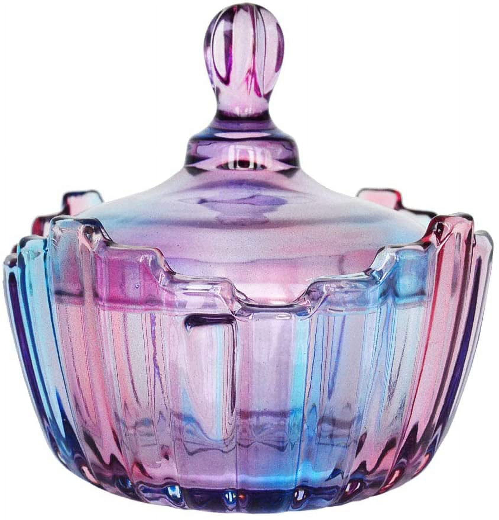 G Purple Vintage Relief Glass Candy Dish With Airtight Lid For Food  Storage, Kitchen Decorative Glass Container Candy Jars With Lids For Cookie  Cereal