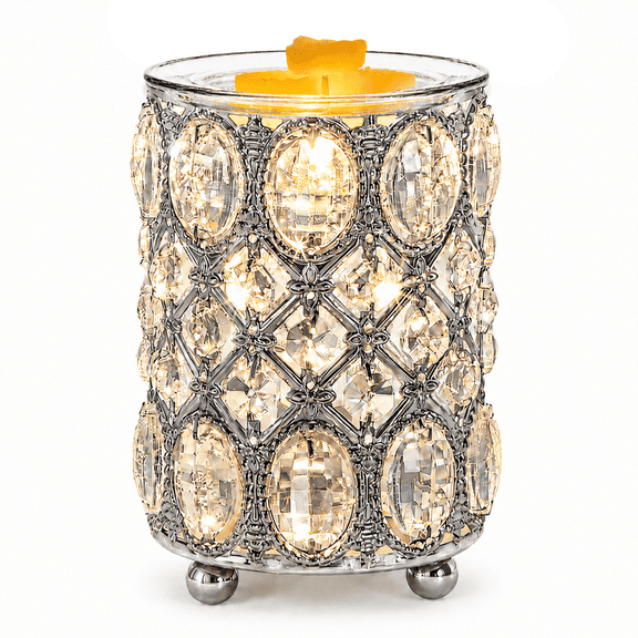 Leyoue Wax Warmer Wrought Iron Crystal Wax Melt Warmer Electric Oil Burner Wax Melt for Gifts & Decor, Home, Office, SPA,Bedroom