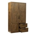 thumbnail image 5 of Cfowner 2 Door Wardrobe Cabinet with 2 Drawers and 5 Storage Spaces, 39.37"W x 19.49"D x 70.87"H, 5 of 9