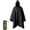 Black, variant on Plus Size Adult Rain Poncho with Hood and Zipper, Poncho Para Lluvia, Tactical Ponchos Adult For Camping, Hiking