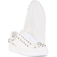 thumbnail image 5 of Guess Renatta Women's Lace Up Synthetic Stud Trainers In Cream Size 9.5, 5 of 6