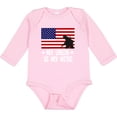 thumbnail image 3 of Inktastic Military Uncle is My Hero Us Flag Boys or Girls Long Sleeve Baby Bodysuit, 3 of 5